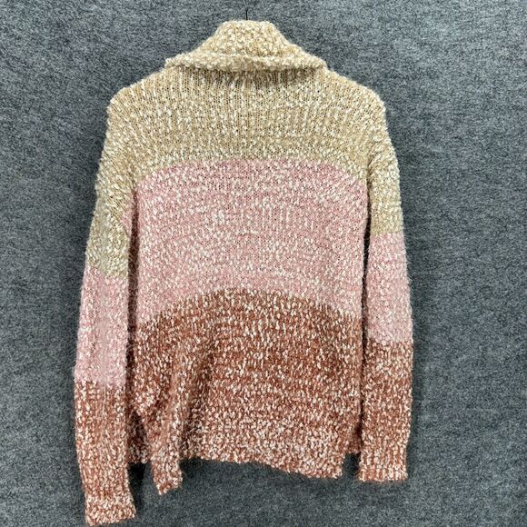 LC Lauren Conrad Sweater Pullover Women XS Pink Striped Knit Turtleneck Acrylic - Picture 2 of 7